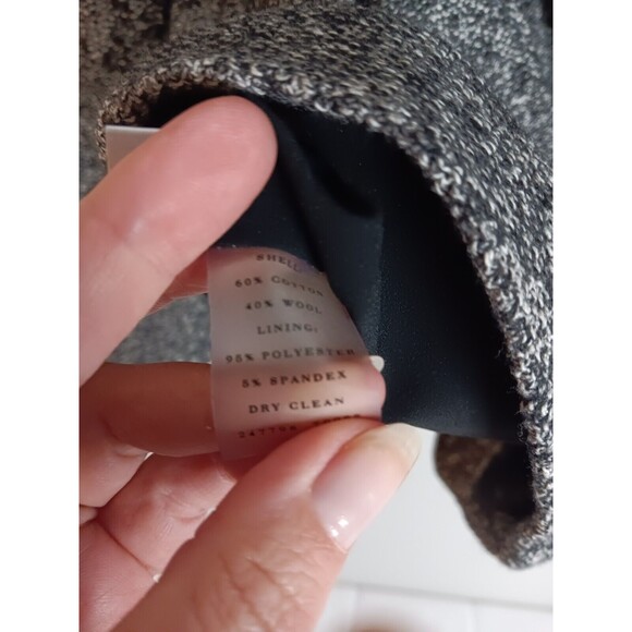 Ann Taylor Black Tweed Blazer Jacket Cropped Sz 6 Office Classic - Picture 2 of 4